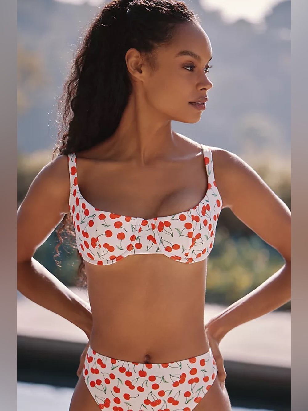 Good American Demi Balconette Bikini Top and Bottoms in Cherry - Picture 3 of 12